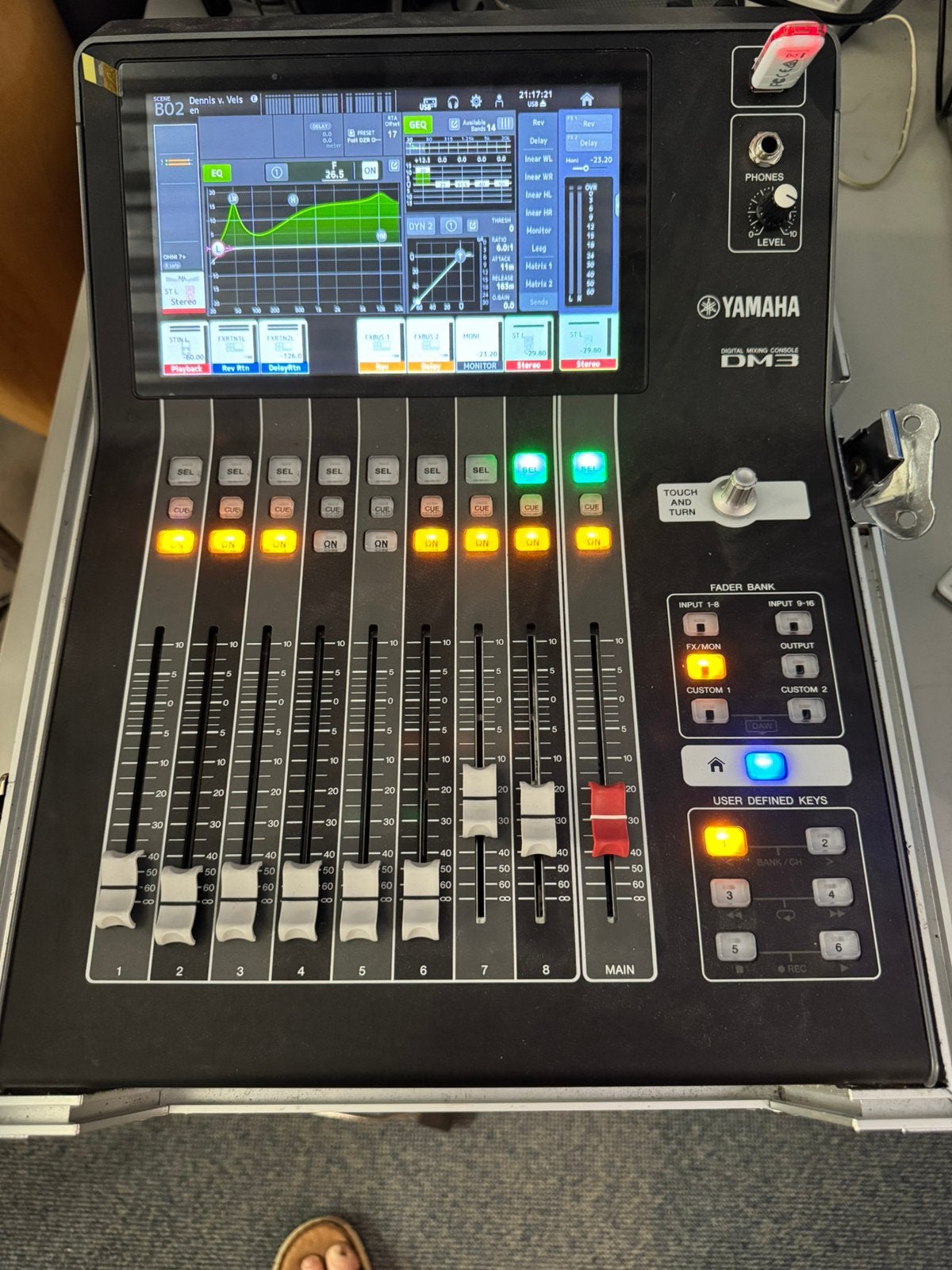 Yamaha DM3 in case nooit gebruikt, Muziek en Instrumenten, Mengpanelen, Ophalen, Nieuw, Microfooningang, 10 tot 20 kanalen