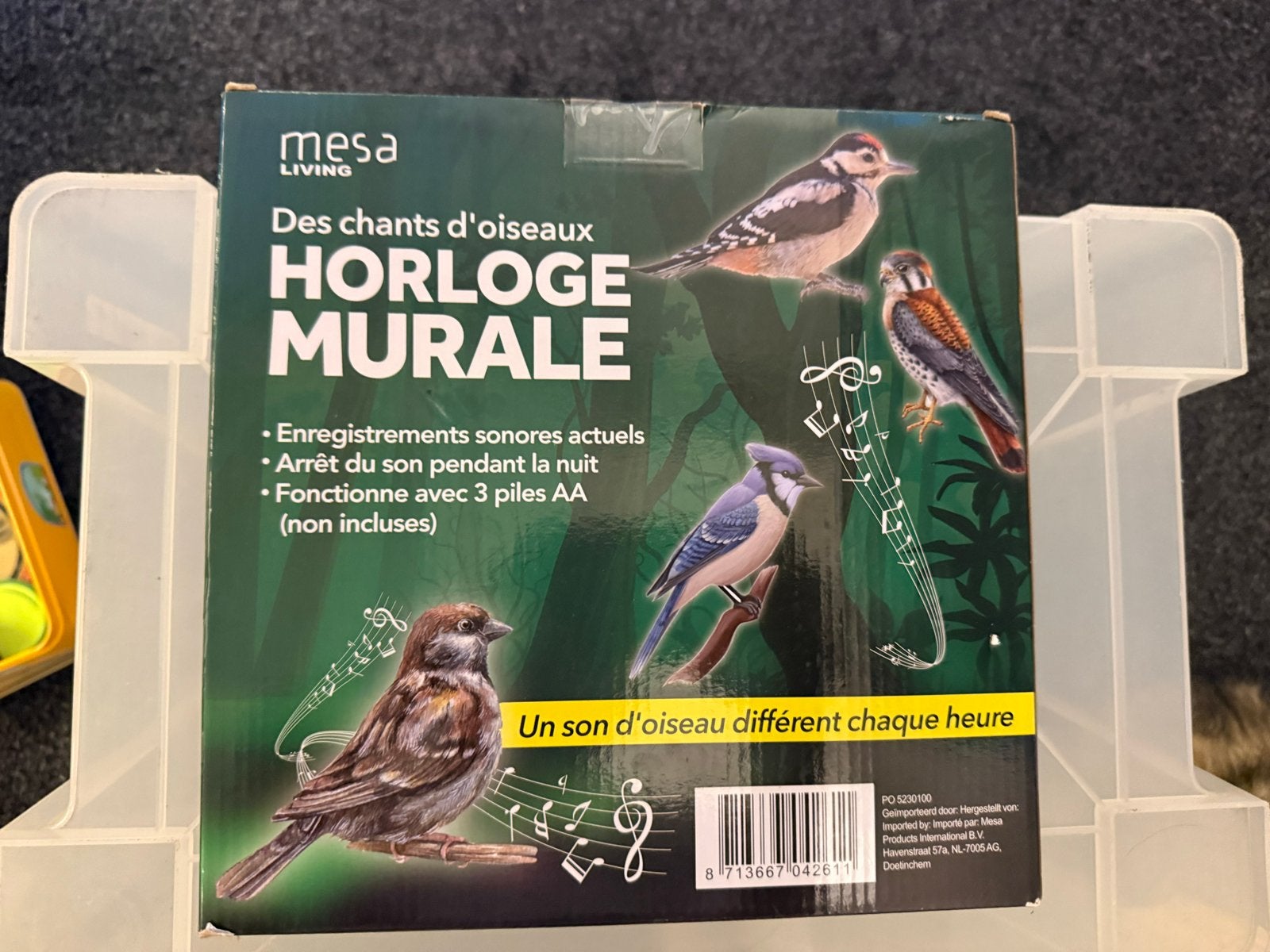 Nieuwe klok met Vogelgeluiden - Mesa Living, Landelijk, Nieuw, Ophalen of Verzenden, Overige merken