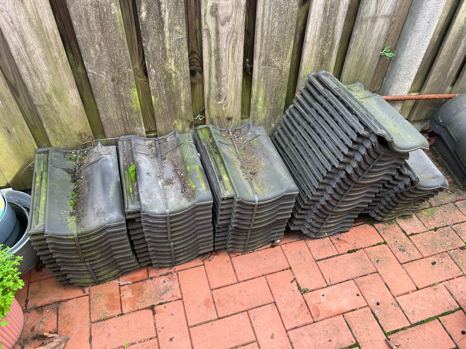 dakpannen nieuw - ca. 3,5 m² - 60 stuks, Ophalen, Gebruikt, Steen of Klei, Zwart