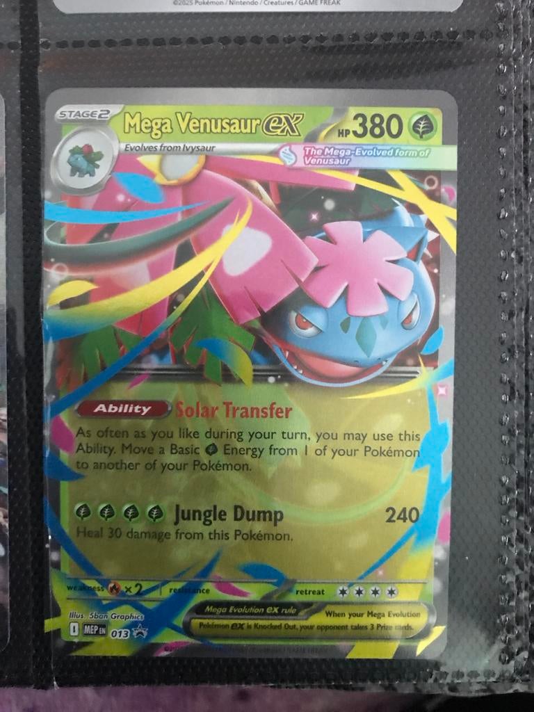 Pokémon kaart Mega Venusaur EX, Ophalen of Verzenden, Gebruikt, Overige typen, Overige merken