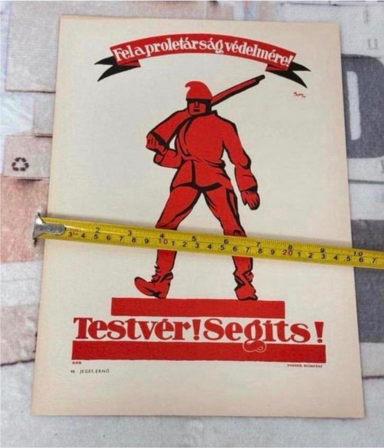 Vintage Antieke Poster Hongarije Hungary origineel Testver!, Ophalen of Verzenden
