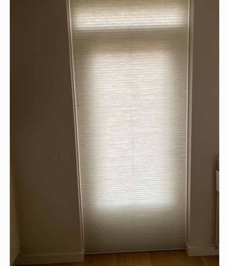 Plissé deurgordijn van Sunway, Huis en Inrichting, Ophalen, Overige merken, Beige, Plisségordijn