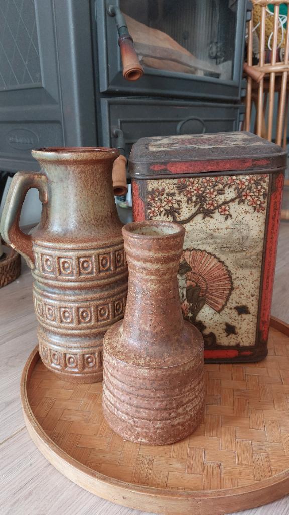Vazen en oud blik te koop scheurich, Huis en Inrichting, Ophalen, Gebruikt, Overige kleuren, Aardewerk of Porselein