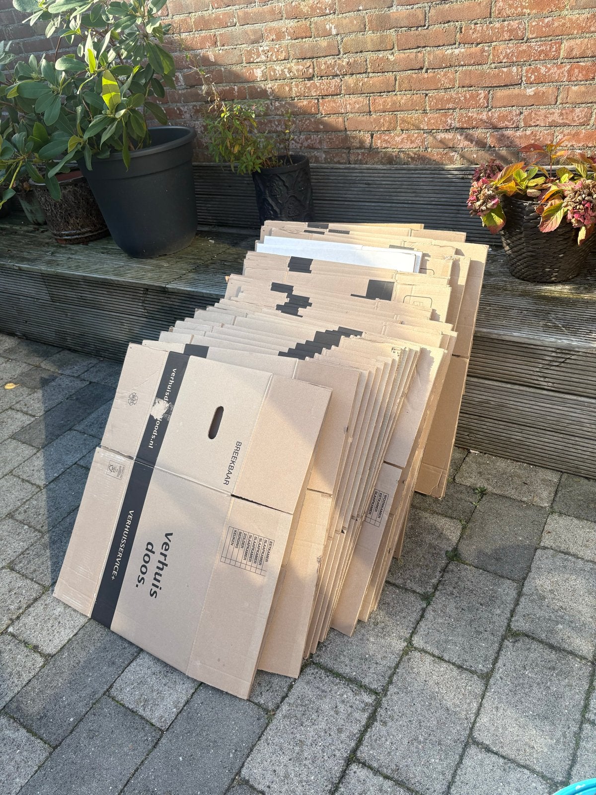 36 stevige verhuisdozen - Zo goed als nieuw, Ophalen, Doos, 40 tot 60 cm, Opvouwbaar