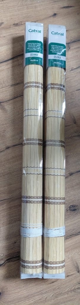 bamboe rolgordijnen, Ophalen, 50 tot 100 cm, Zo goed als nieuw, 150 tot 200 cm