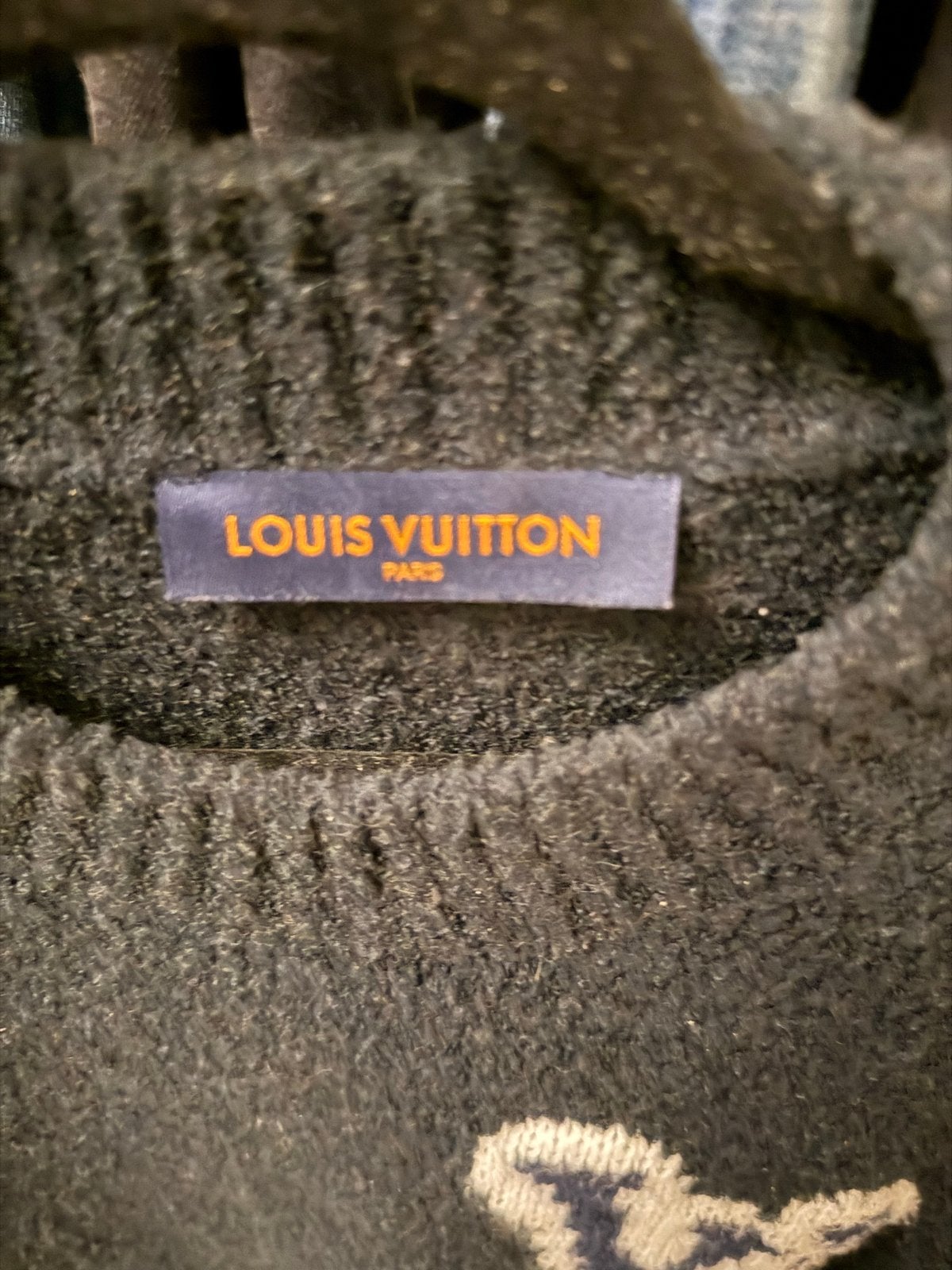 Louis Vuitton stijl trui - 100% wol maat L, Kleding | Dames, Truien en Vesten, Ophalen of Verzenden, Zo goed als nieuw, Zwart