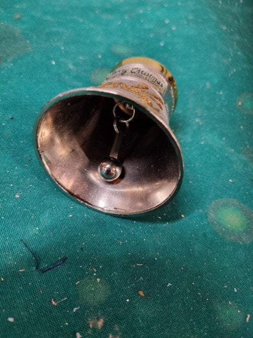 kerstbel rvs met gouden strik [b94], Ophalen of Verzenden, 'T Olde Gre-j, Info@toldegrej.nl, Endepoelstraat 20f Didam