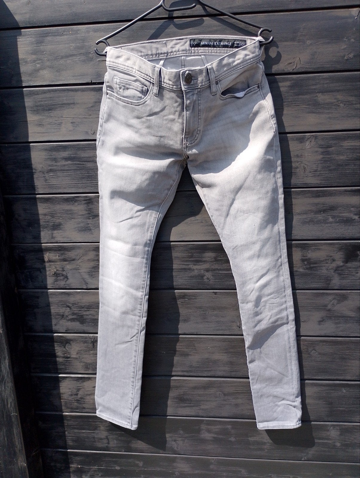 Grijze heren jeans orginele Armani, Ophalen, Zo goed als nieuw, Grijs, W32 (confectie 46) of kleiner