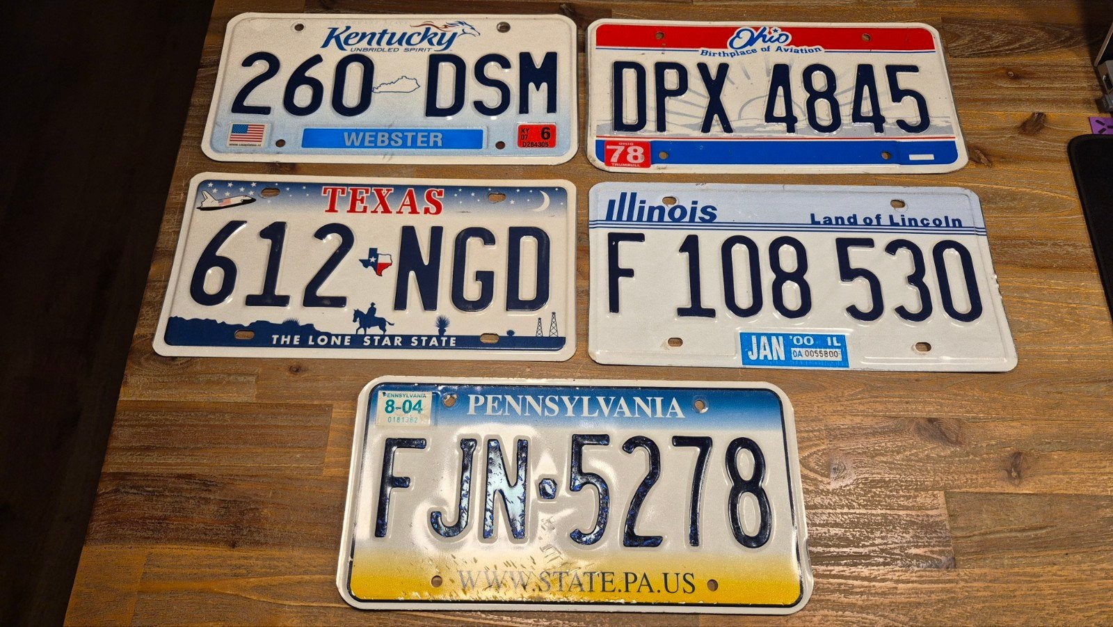 5 Amerikaanse Kentekenplaten, Ophalen