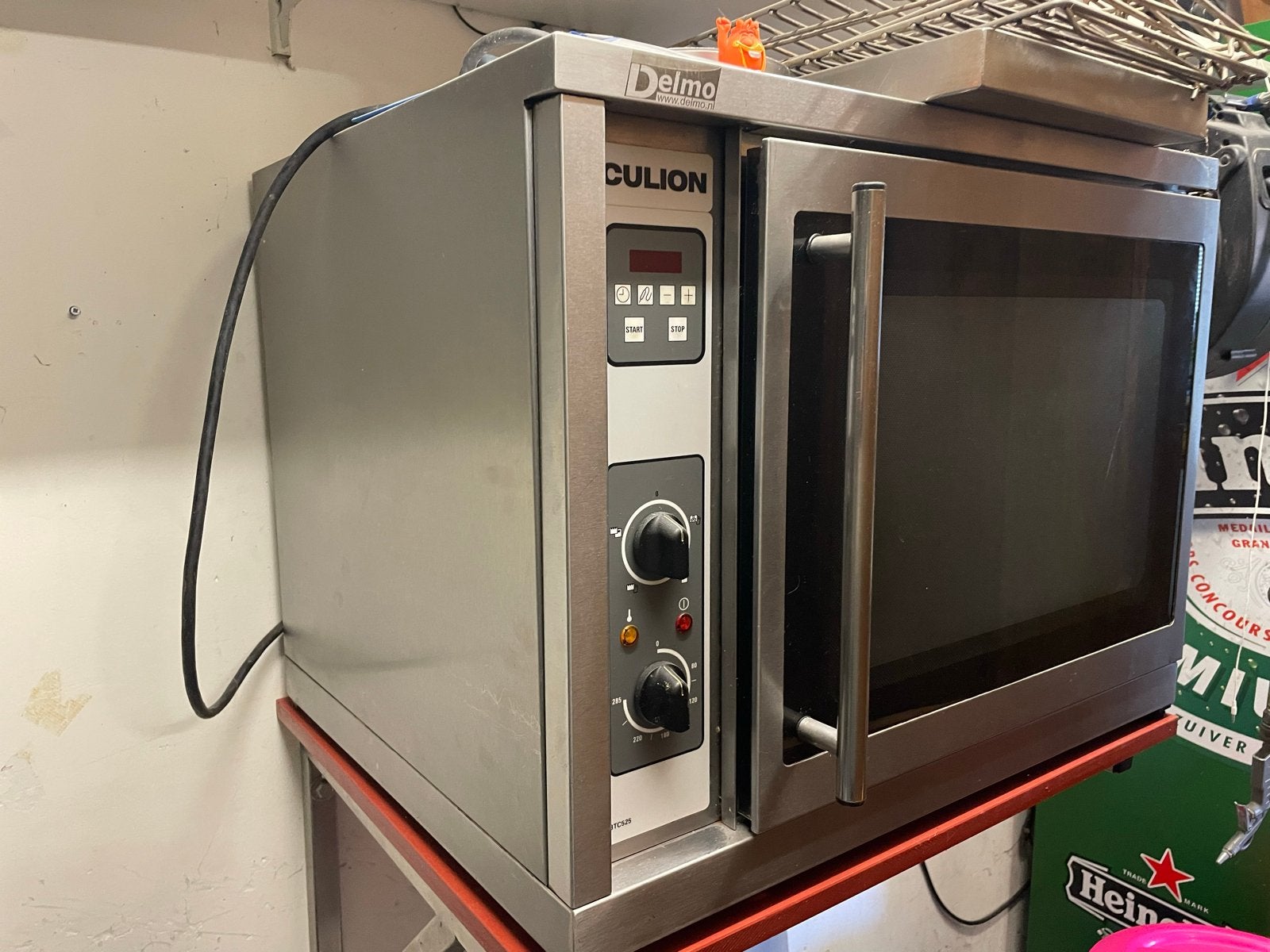 Culion BTC 525 Horeca-oven met grill en wandrek RVS, Ophalen, Oven met grill, Vrijstaand, Gebruikt