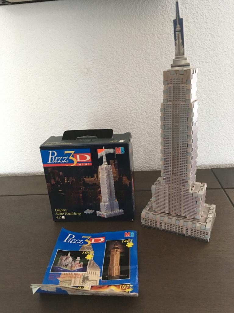 Puzzel 3D Mini Empire State Building, Ophalen, Minder dan 500 stukjes, Gebruikt, Rubik's of 3D-puzzel