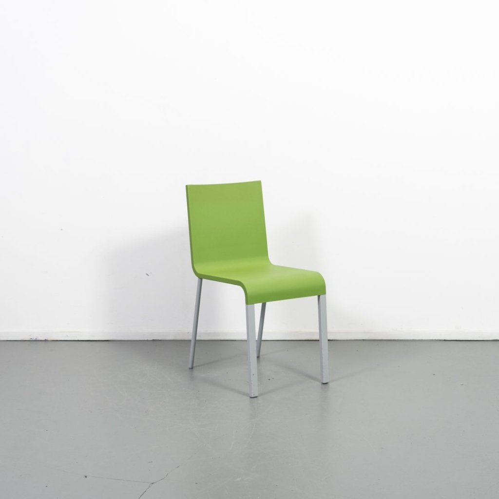 Vitra .03 Stoel Groen Kunststof (Niet Stapelbaar) - Gepoeder, Huis en Inrichting, Stoelen, Niet ingevuld, Zo goed als nieuw, Niet ingevuld