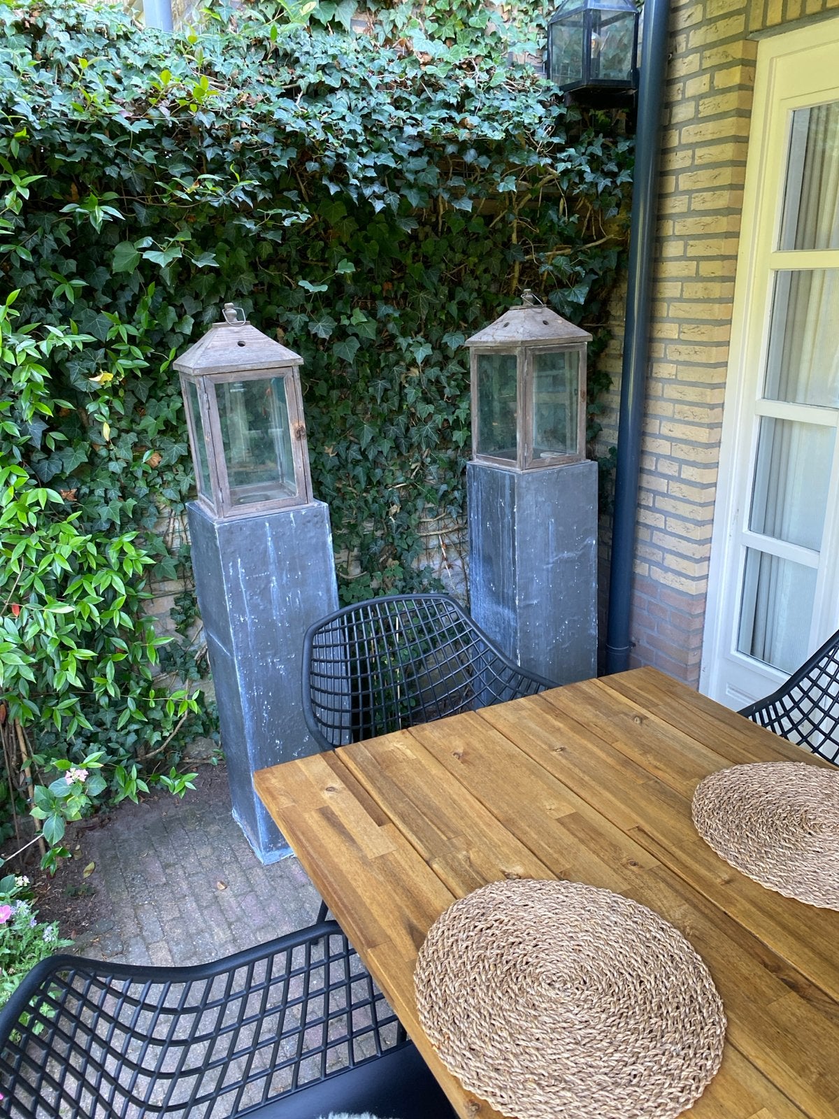 Set van 2 decoratieve  zuilen bekleed met Lood !, Overige materialen, Gebruikt, Minder dan 50 watt, Overige typen