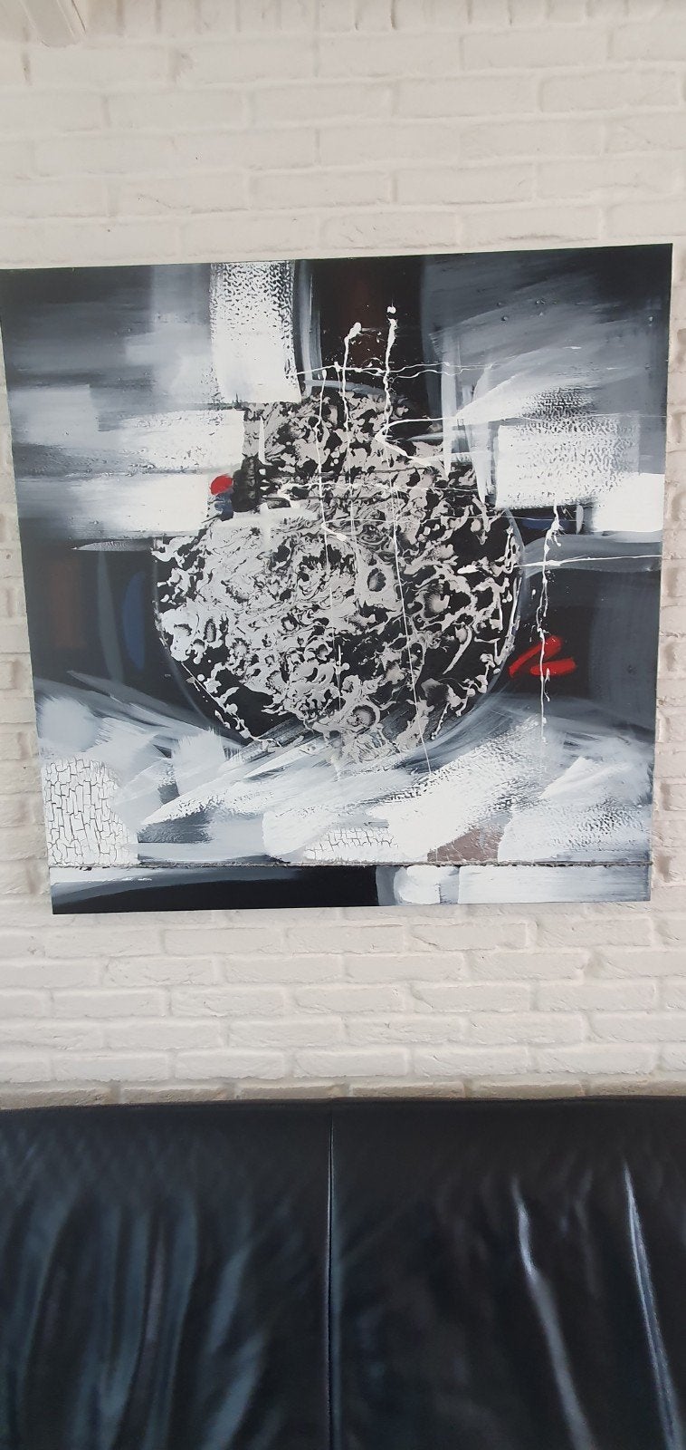 Schilderij abstract, Ophalen of Verzenden, Zo goed als nieuw, Schilderij