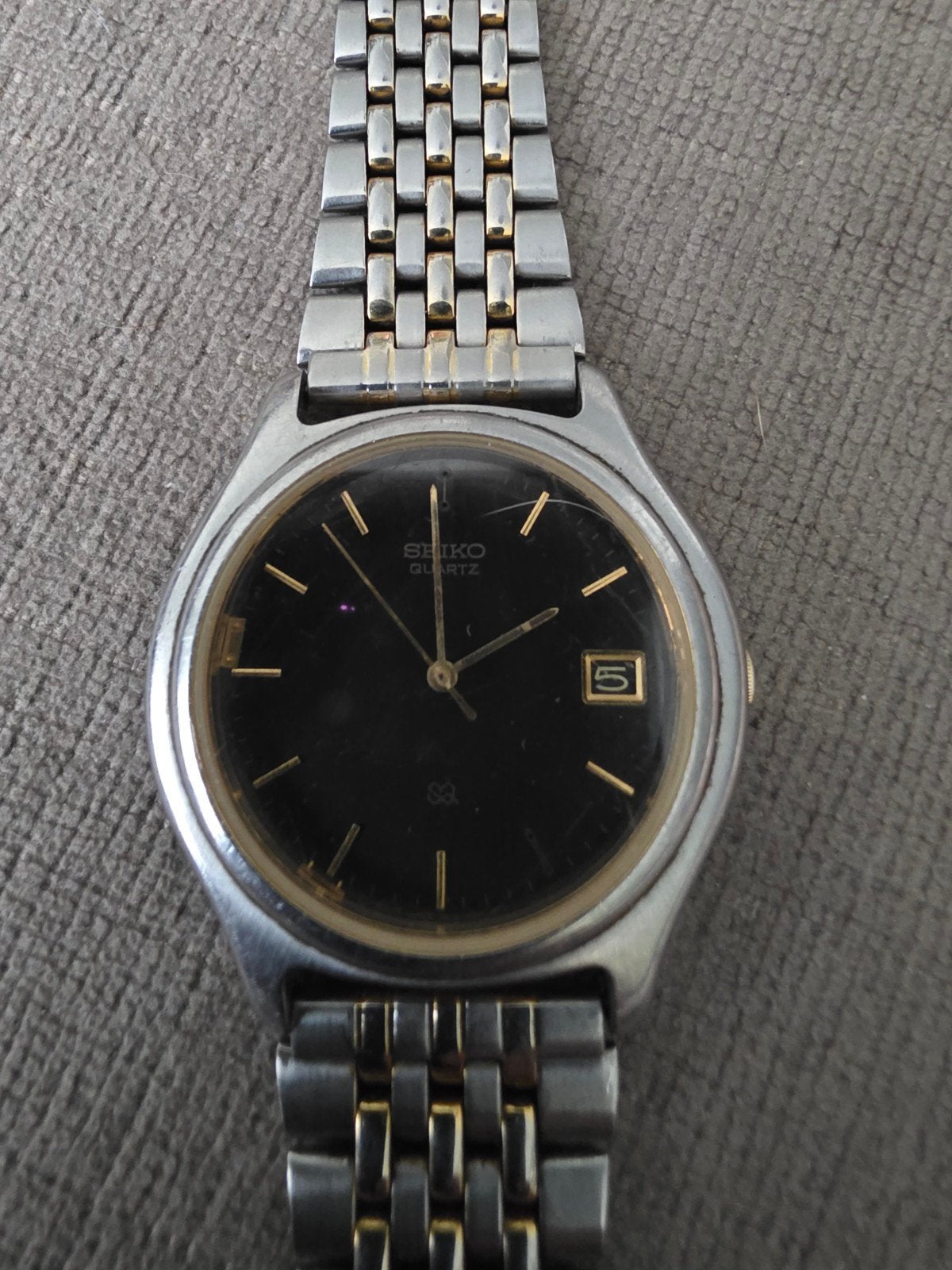 Vintage Seiko SQ Quartz Herenhorloge (7N42-7011) | Jaren '90, Seiko, Staal, Met bandje, Polshorloge