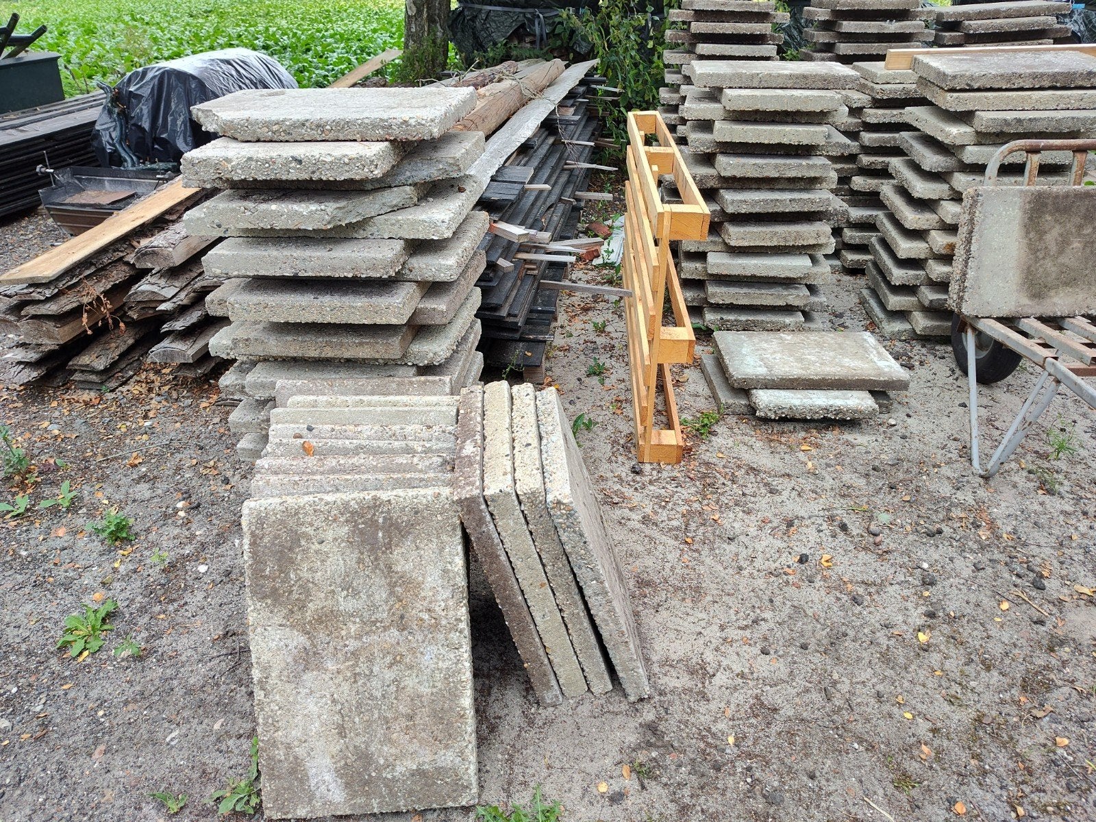 Grindtegels 100 stuks, afm. 60x40cm., Tuin en Terras, Tegels en Klinkers, Ophalen, Gebruikt, Beton, Terrastegels