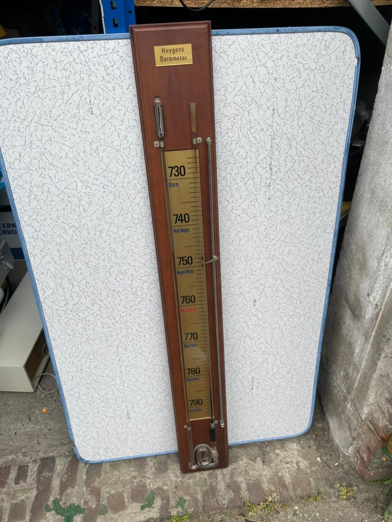 Antieke Huygens Barometer, Audio, Tv en Foto, Weerstations en Barometers, Ophalen, Gebruikt, Barometer