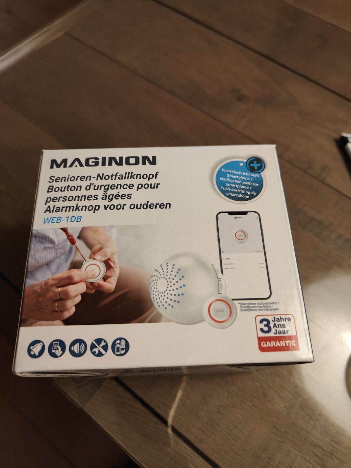 Alarmknop voor ouderen, ongebruikt. Merk Maginon. Compleet, Ophalen of Verzenden, Nieuw