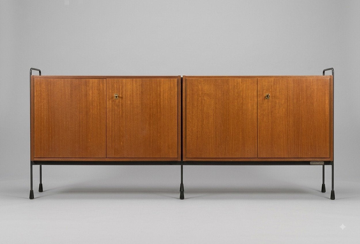 Prachtige vintage dressoir kast design Omnia Hilker, Ophalen, Gebruikt, 25 tot 50 cm, 150 tot 200 cm