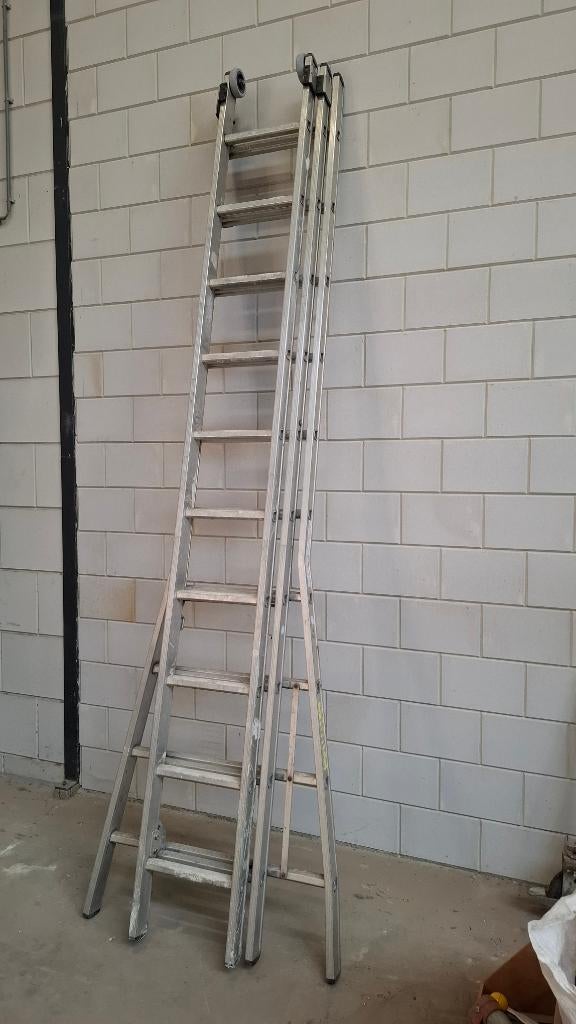 ladder Dirks 3x10, Doe-het-zelf en Verbouw, Ladders en Trappen, Ophalen, Gebruikt, Ladder, Opvouwbaar of Inschuifbaar