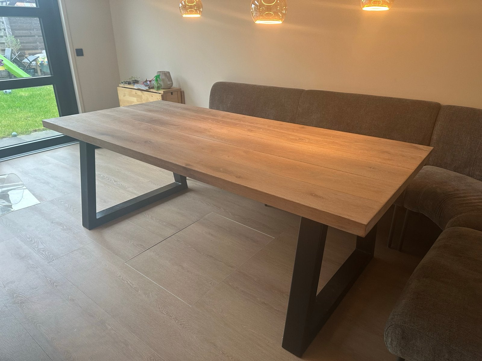 Grote eettafel Olie Smoked Oak, Ophalen, Gebruikt, Eikenhout, 200 cm of meer