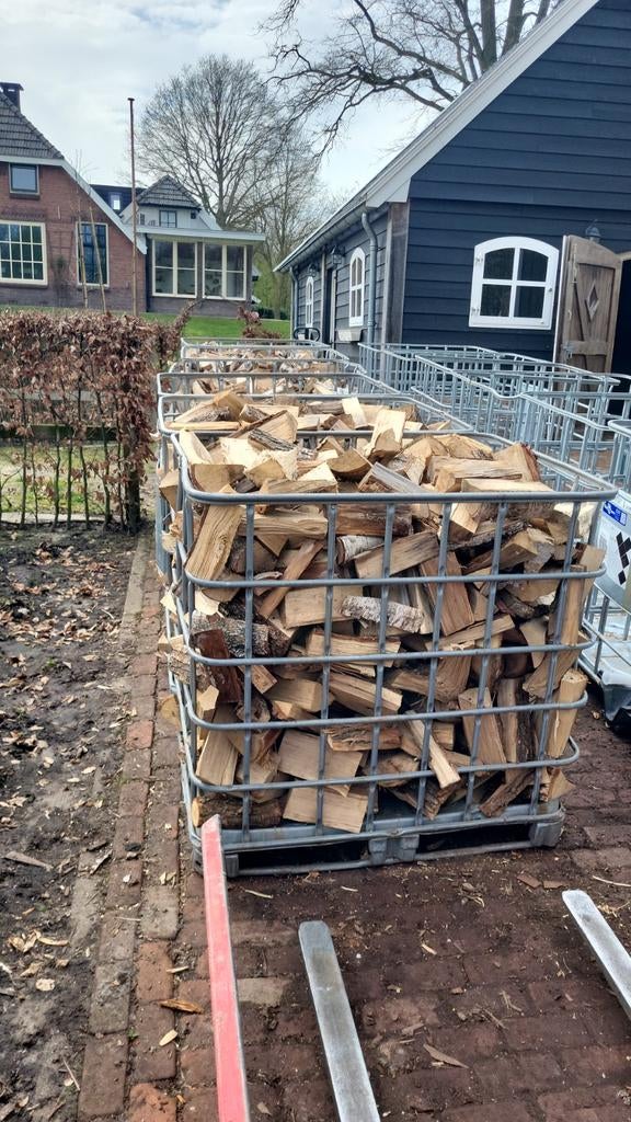 Brandhout mix kachelhout haardhout gratis bezorgd, Tuin en Terras, Haardhout, 6 m³ of meer, Ophalen of Verzenden