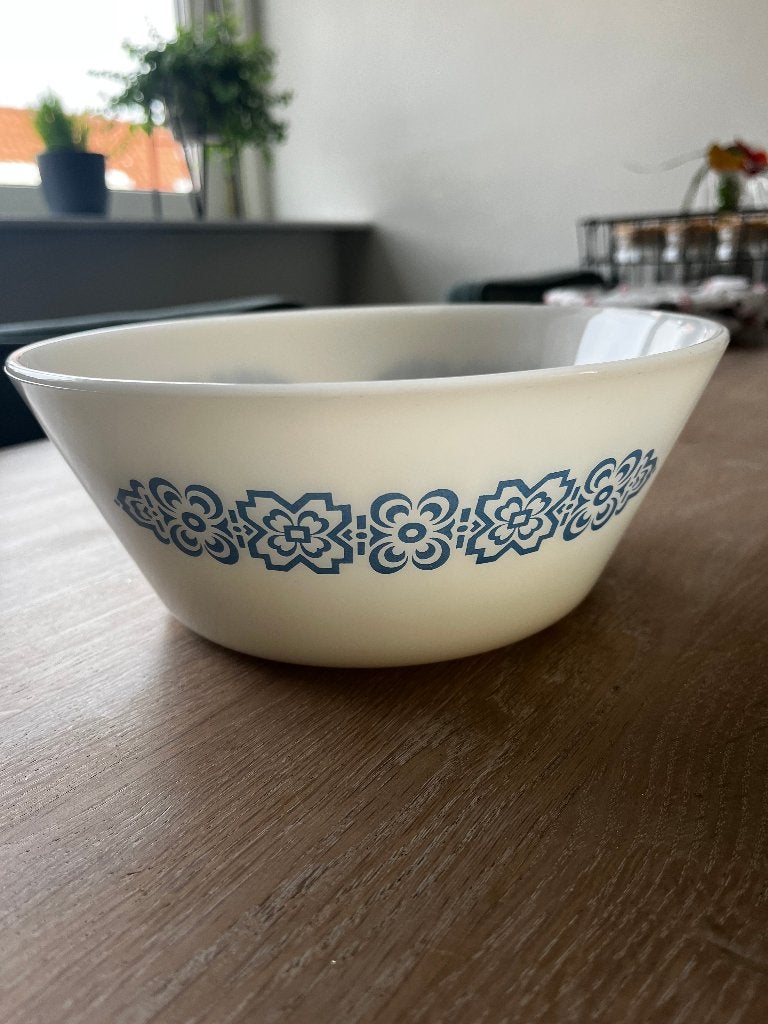 Vintage melkglazen schaal Schott Mainz Jena Glas, Ophalen, Overige merken, Vintage, Glas