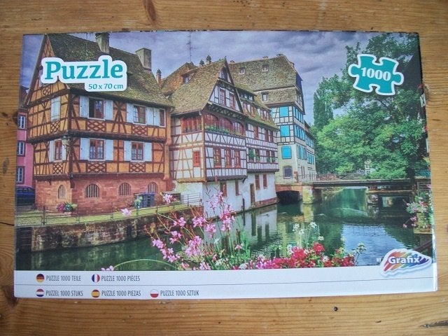 Grafix Puzzel 1000 stukjes: Vakwerk Huizen, Ophalen of Verzenden, 500 t/m 1500 stukjes, Zo goed als nieuw