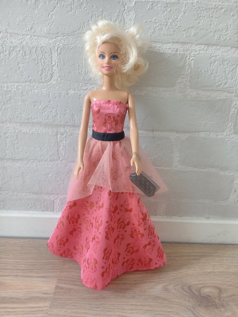 Barbie kleertjes set 31: avondjurk Mini Mouse, Verzenden, Zo goed als nieuw, Barbie