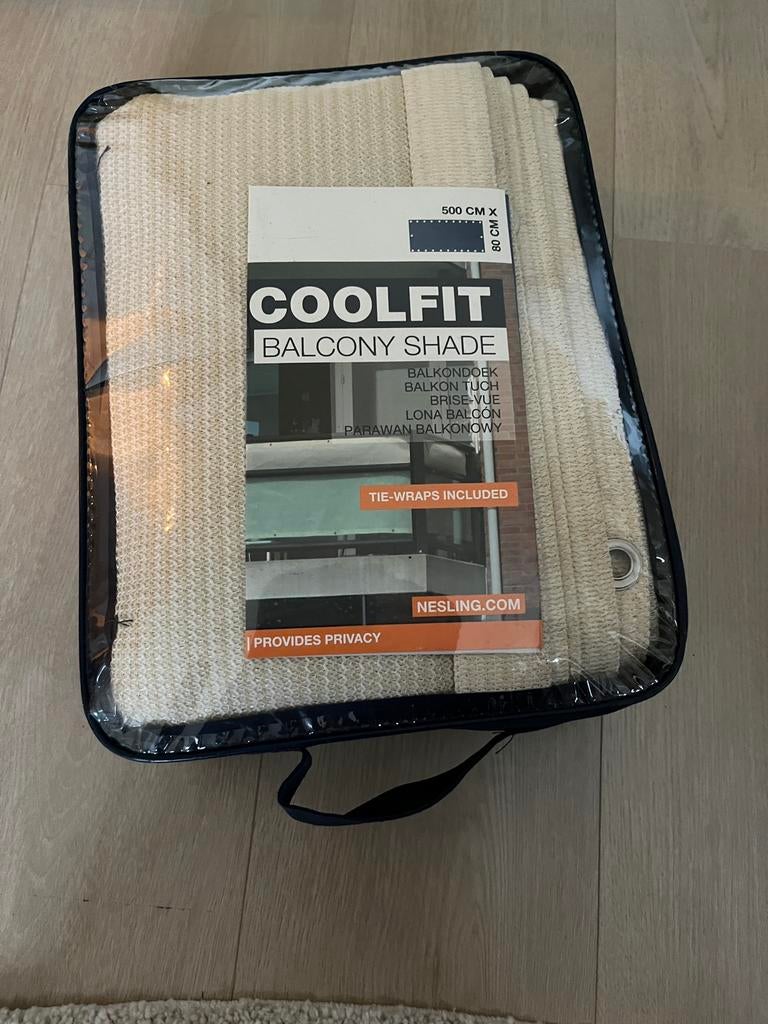 Balkon Windscherm Nesling beige/wit, Ophalen, Zo goed als nieuw