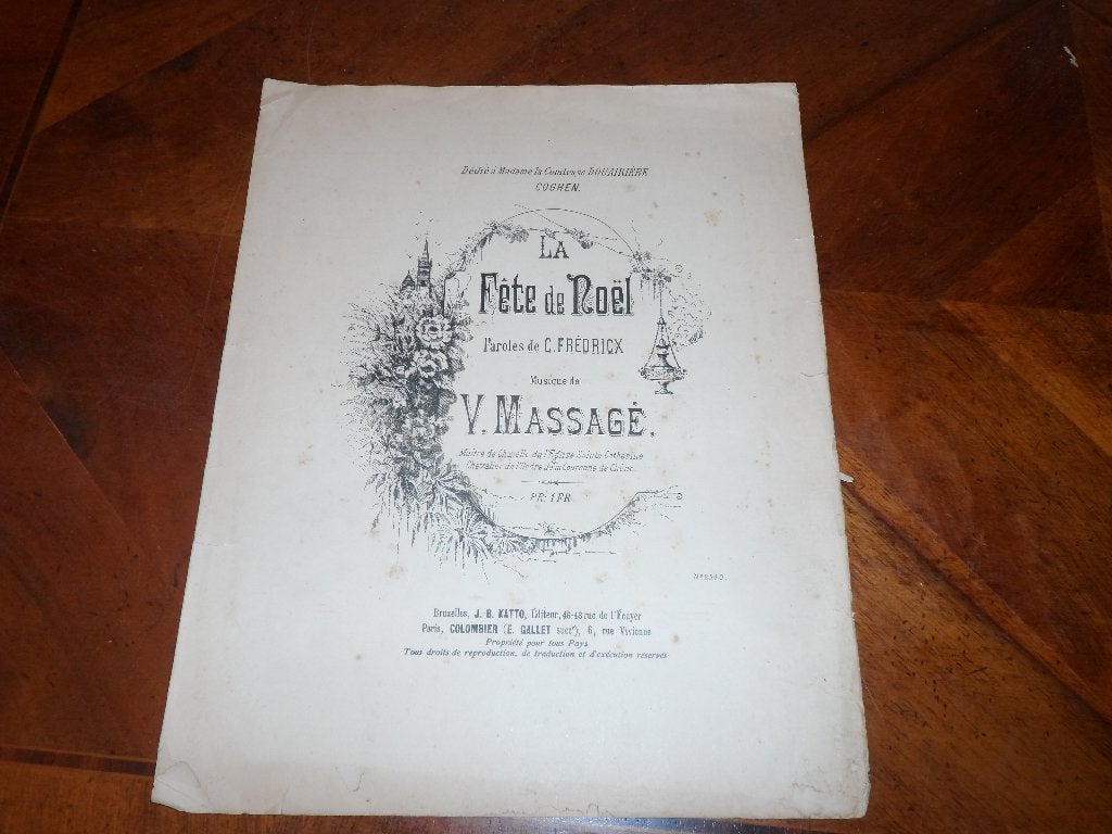 La fete de noel - v. Massage - treedt nader kristenvolk ..., Piano, Gebruikt, Ophalen of Verzenden, Religie en Gospel