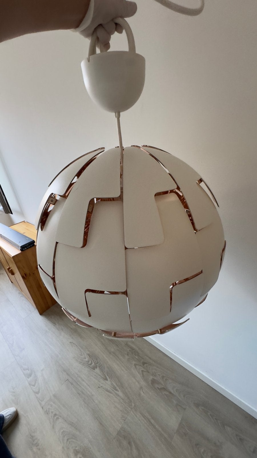 IKEA PS 2014 Hanglamp - Wit/Koper, Zo goed als nieuw, Huis en Inrichting, Ophalen, Zo goed als nieuw, Metaal, E27 (groot)
