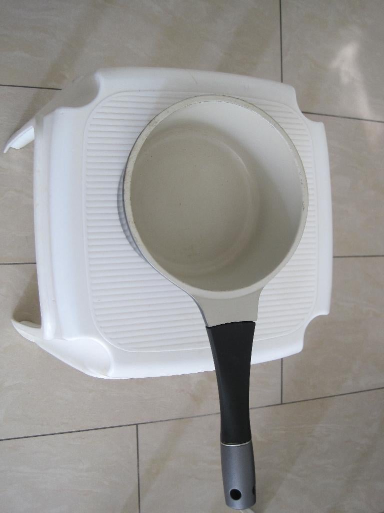 Steelpan met dikke bodem/ doorsnee= 17 cm, Ophalen, Rvs, Pannenset