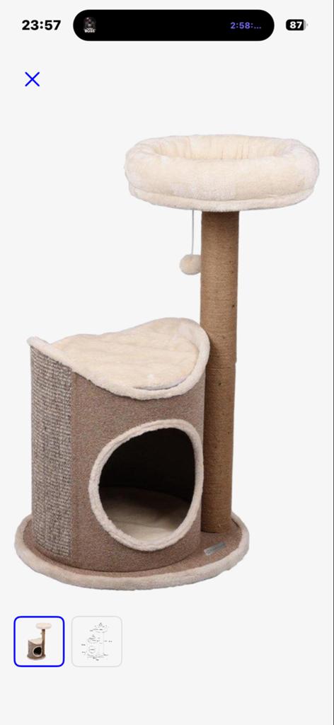 Flamingo Katten krab paal en krabton george beige 68x49x90, Ophalen of Verzenden, Zo goed als nieuw, Krabton