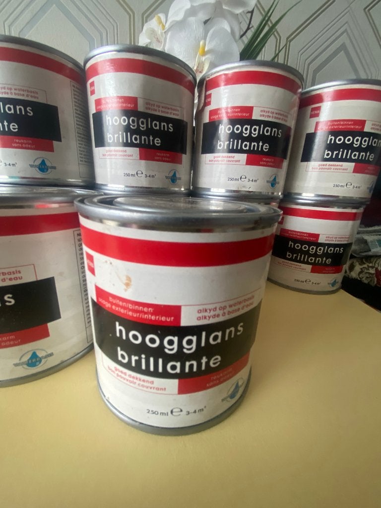 15x acyrlverf hoogglans hema pure chocolate, Ophalen of Verzenden, Nieuw