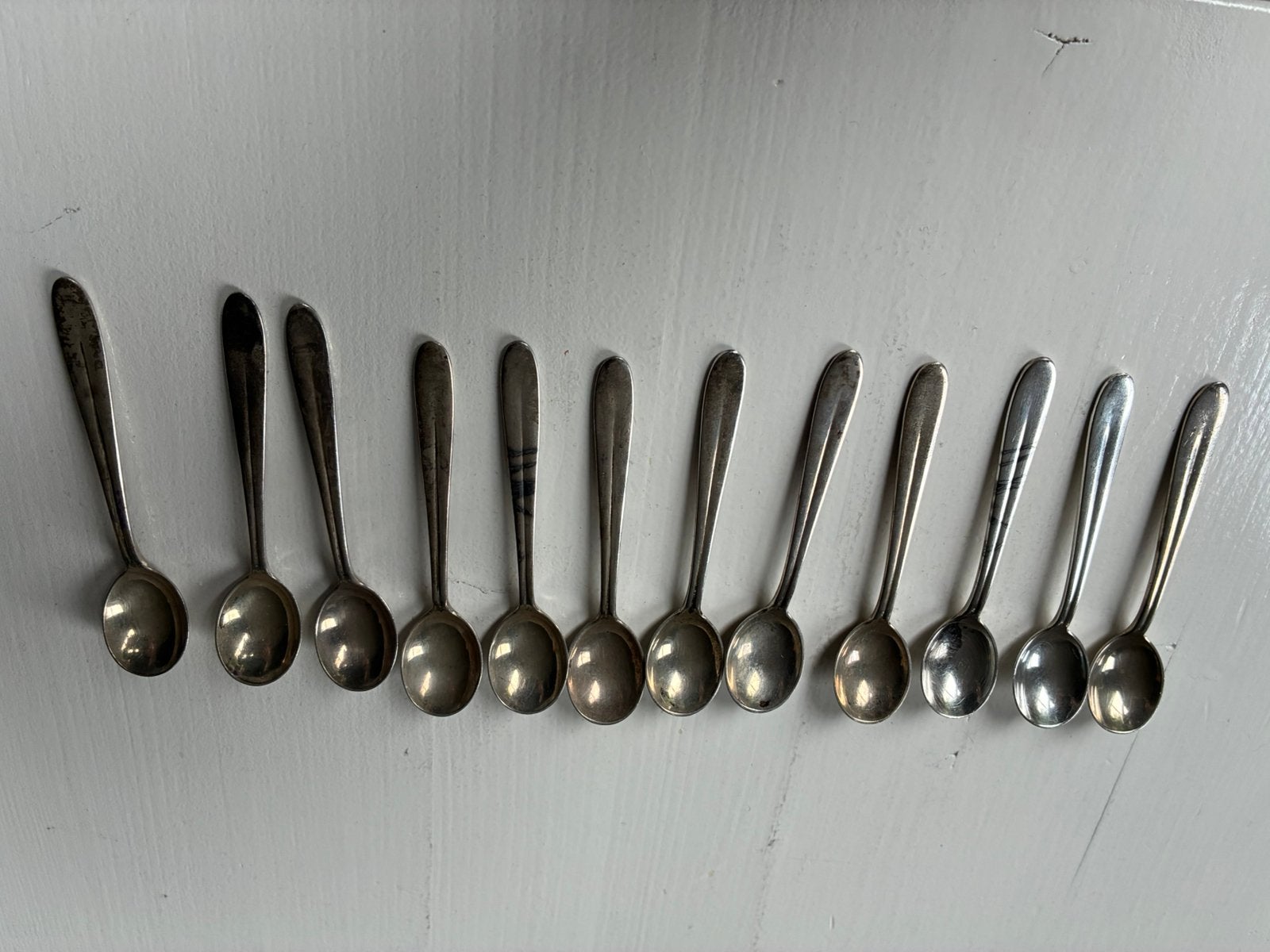 Lepeltjes klein zilver Gerritsen van Kempen vintage 12 st, Ophalen of Verzenden