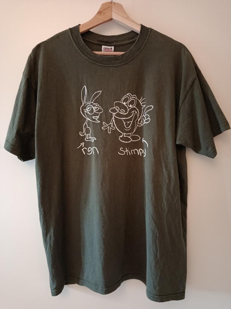 Ren and Stimpy vintage shirt, Ophalen, Maat 52/54 (L)
