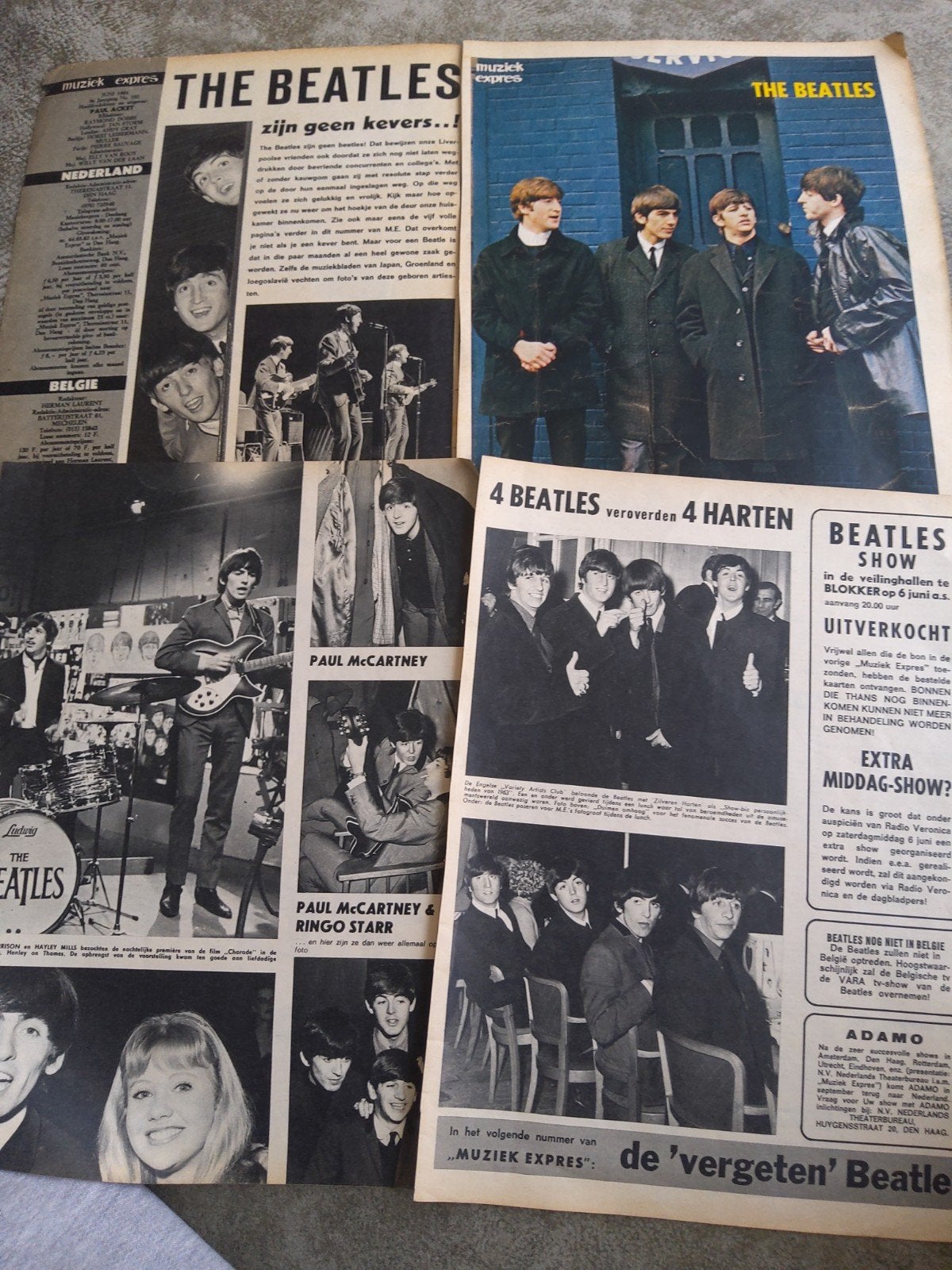 the Beatles: muziek expres 4 juni 1964, Ophalen of Verzenden, Gebruikt, Boek, Tijdschrift of Artikel