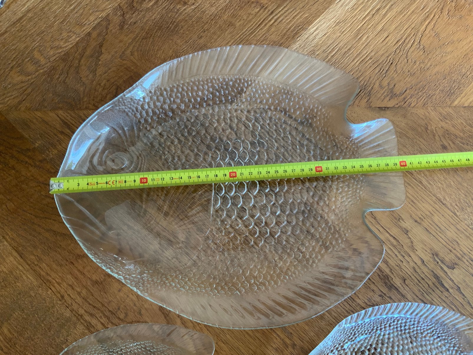 3 oude glazen visschalen, nog als nieuw., Schaal, Ophalen of Verzenden, Overige vormen, Glas