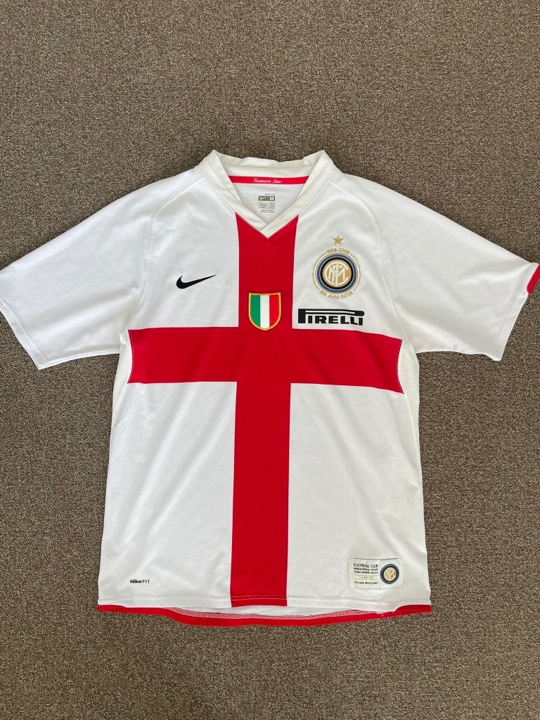 Inter Milan 2007/2008 Voetbalshirt (100 jarig jubileum), Verzamelen, Ophalen of Verzenden, Zo goed als nieuw, Buitenlandse clubs