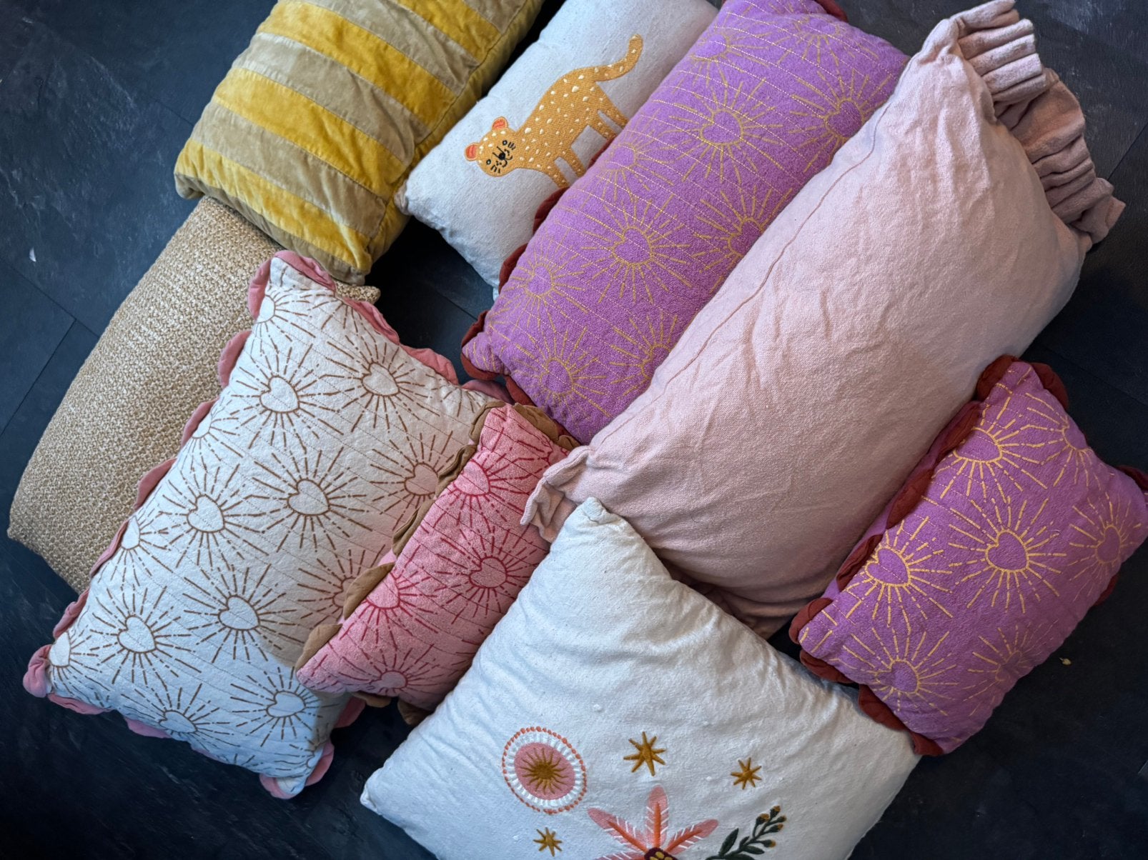 12 decoratieve sierkussens – boho / Sissy-Boy stijl, Ophalen, Zo goed als nieuw, Vierkant