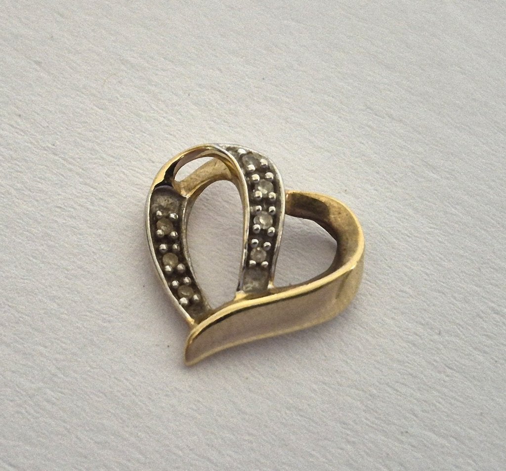 Gouden (585) hanger "hartje", Ophalen of Verzenden, Goud