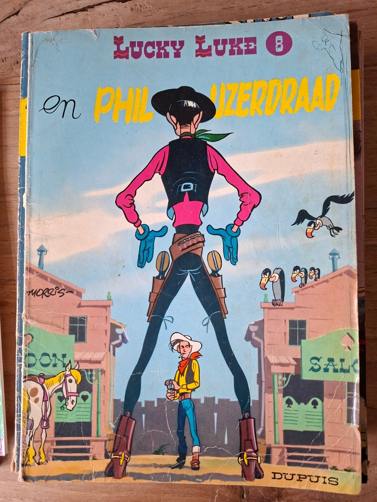 Lucky Luke 8: En Phil IJzerdraad - Klassiek stripboek, Ophalen of Verzenden