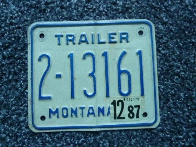 Kentekenplaat licenseplate Montana Trailer USA, Verzenden, Gebruikt, Auto's