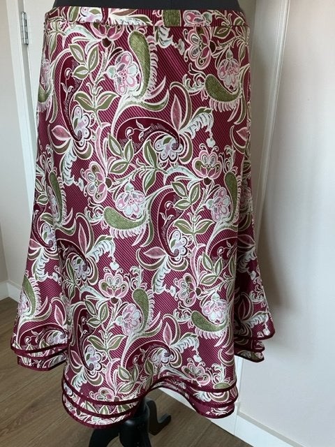 Tommy Hilfiger satijnen rok van zijde en rayon, A-lijn, M, Overige kleuren, Gedragen, Onder de knie, Tommy Hilfiger