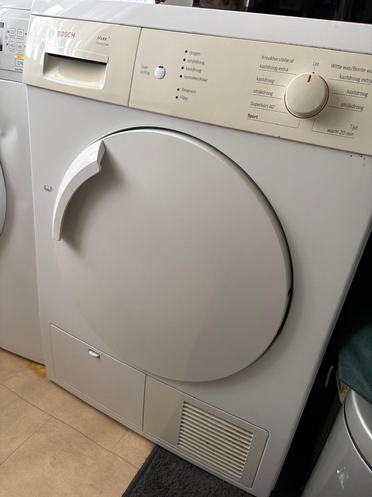 Bosch Maxx 7 Sensitive Wasdroger - Gebruikt, Ophalen, 6 tot 8 kg, Gebruikt, Minder dan 85 cm