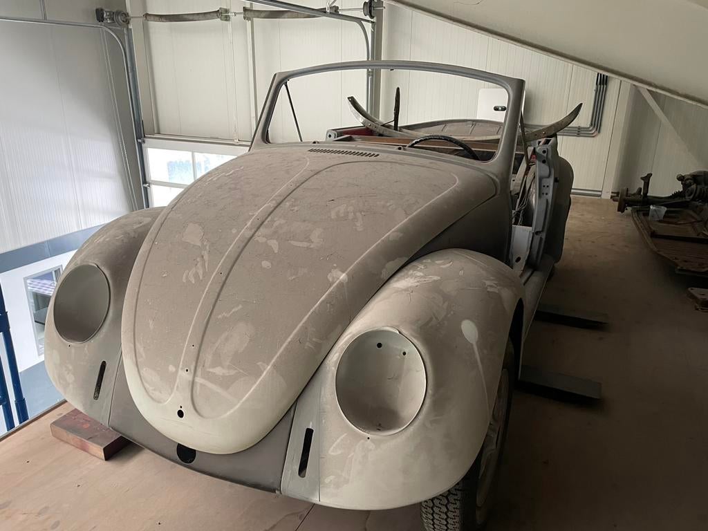 Kever CABRIO project, Auto's, Oldtimers, Particulier, Volkswagen, Benzine, Cabriolet, Handgeschakeld, Wit, Kunstmatig leder, Achterwielaandrijving