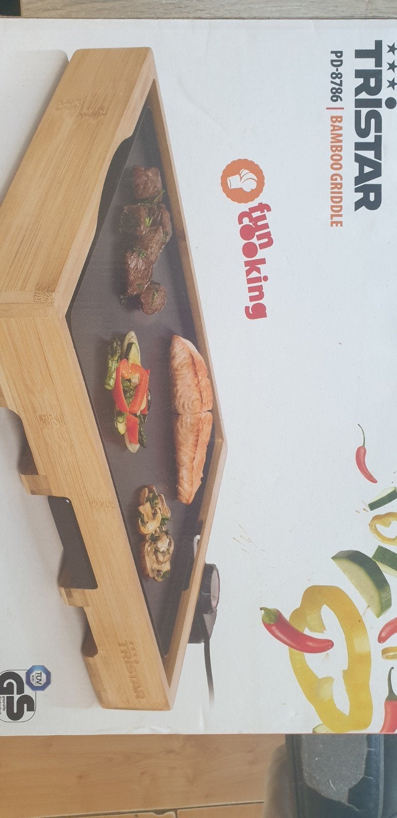 Tristar PD-8786 Bamboe Griddle - Fun Cooking Grillplaat, Ophalen, Overige typen, Hout, Zo goed als nieuw