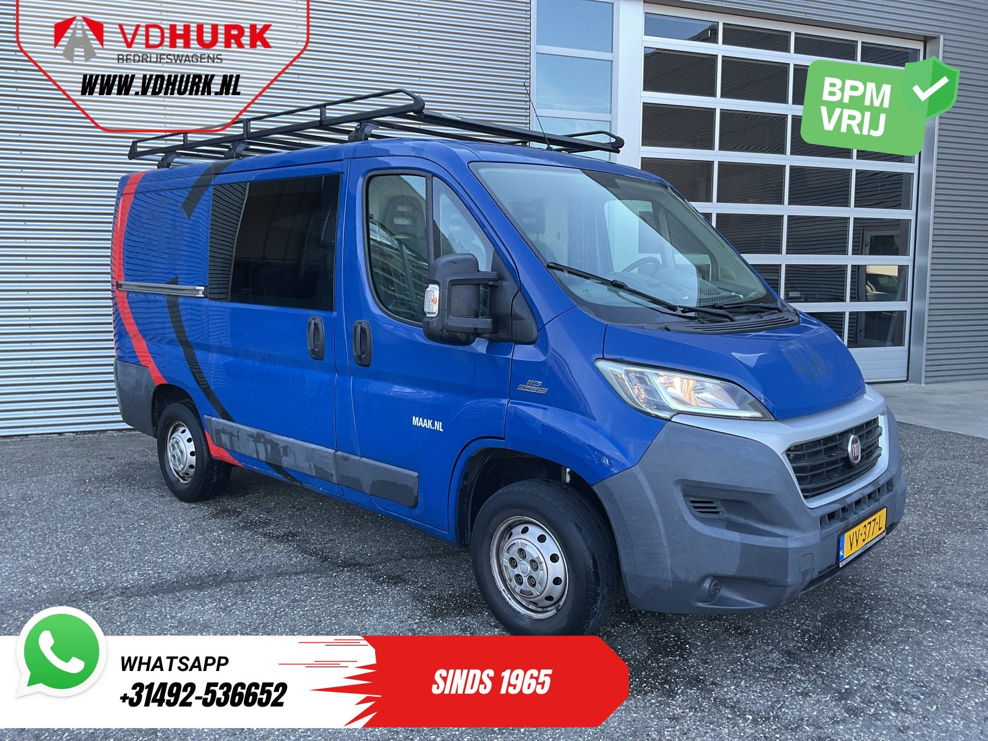 Fiat Ducato 2.0 MJ 120 pk EXPORT APK-04-27'/ Navi/ Climate/, Voorwielaandrijving, Euro 5, Stof, 4 cilinders