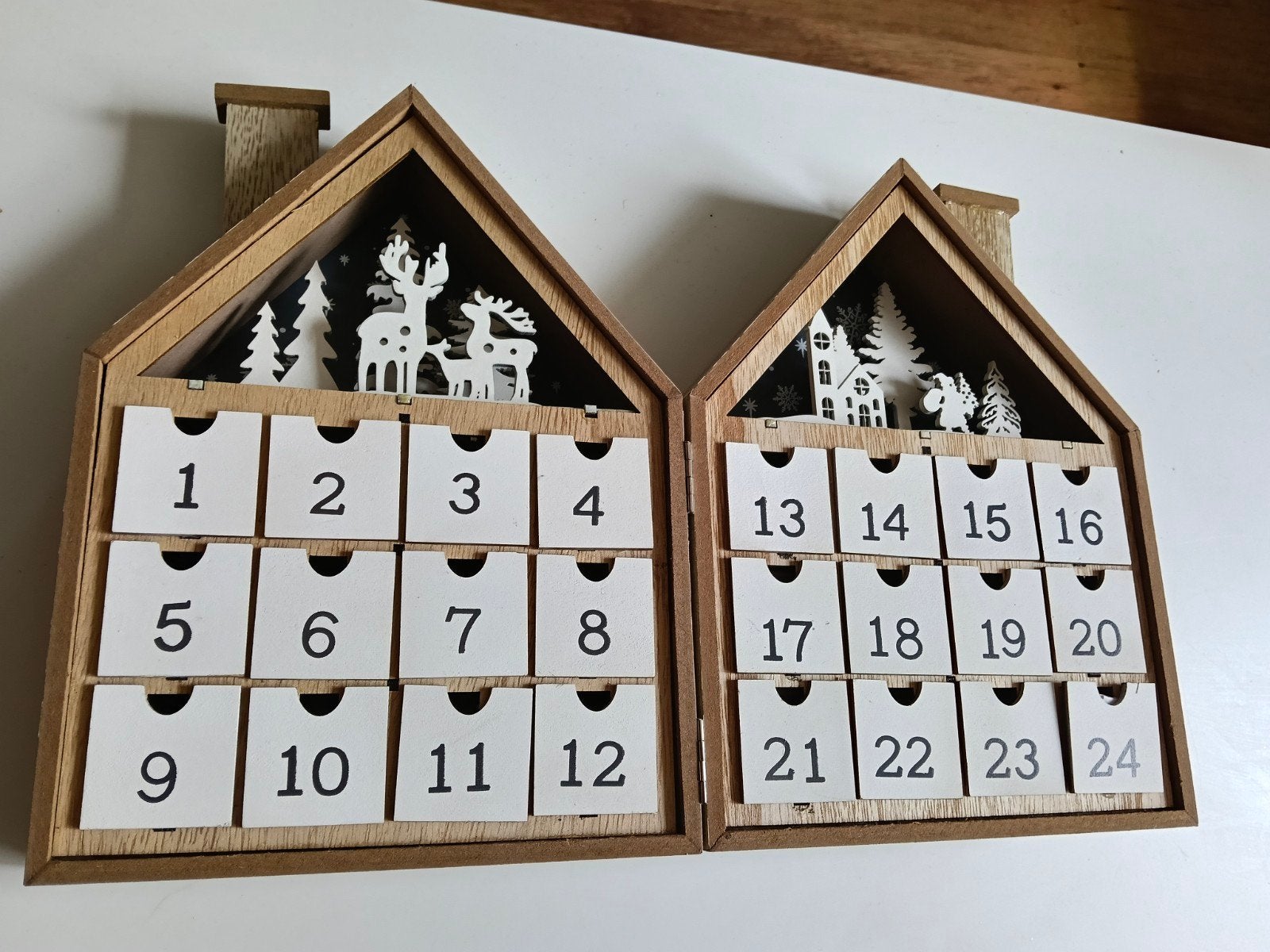 houten Advent huisje met 24 vakjes, Ophalen